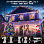 JMEXSUSS Multicolor Christmas Tree Lights Outdoor Indoor Clear Wire, 200 LED Christmas Lights 66ft Colorful String Lights Plug in for Bedroom Tree Room Party Xmas Decorations