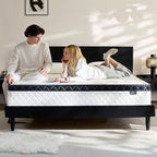 Twin Mattress in a Box, 10 Inch Twin Hybrid Mattress with Individual Pocket Spring & Memory Foam, Motion Isolation, Comfort for Pressure Relief, CertiPUR-US Certified