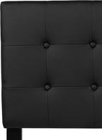 Flash Furniture Lennox Tufted Upholstered Headboard for Queen Size Bed, Contemporary Vinyl Tufted Headboard with Adjustable Height, Black