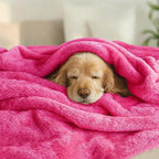 Exclusivo Mezcla Plush Fuzzy Fleece Bed Blanket Queen Size, Super Soft, Fluffy and Warm Blankets Suitable for All Seasons (Hot Pink, 90x90 Inches)