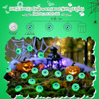 Coquimbo Halloween Decorations Eyeball String Lights, 10FT 30 LED Green Eye Halloween Lights for Indoor and Outdoor Halloweens Party Decorations