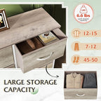 WLIVE Fabric Dresser for Bedroom, Tall Dresser with 8 Drawers, Storage Tower with Fabric Bins, Double Dressers, Chest of Drawers for Closet, Living Room, Hallway, Greige