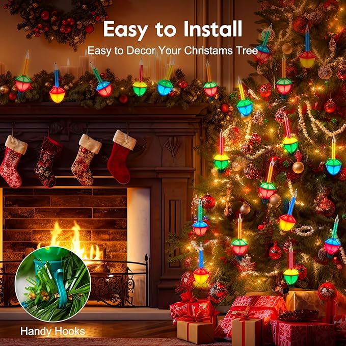 Christmas Bubble String Lights - 15 Counts Christmas Lights Bulb, Traditional Multicolor Bubble Decorative Lights for Holiday Christmas Celebrations Lighting, Warm White