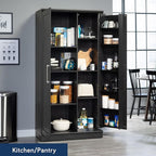 Sauder HomePlus Storage Cabinet, Raven Oak Finish