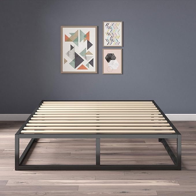 ZINUS Joseph Metal Platforma Bed Frame, Mattress Foundation, Wood Slat Support, No Box Spring Needed, Sturdy Steel Structure, Twin