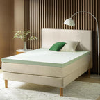 ZINUS 3 Inch Green Tea Memory Foam Mattress Topper, Smaller, More Convenient WonderBox Packaging, Pressure-Relieving Layers, CertiPUR-US Certified, Twin