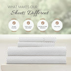 Linen Market Double-Brushed Patterned Microfiber Full Sheet Set 4 Piece – Oeko-TEX Certified Ultra Soft & Wrinkle-Free - 16" Deep Pocket Sheets - Easy Care Full Size - Stippled Gray