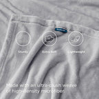 Bedsure GentleSoft Fleece Blankets Queen Size Light Grey - Bed Blanket Soft Lightweight Plush Fuzzy Cozy Luxury Microfiber, 90x90 inches