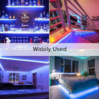 12V 5M/16.4ft LED Strip Light Blue 600LEDs Flexible SMD2835 High Brightness No-Waterproof IP20 LED Tape Lights for Bedroom Christmas Party etc(No Power Supply)