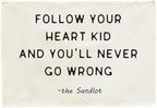 Mental Health Inspirational Rectangular Banner Flag Wall Sign Decor Gift for Boy Girl Kid Teen,Classroom Therapy Office Homeschool Reading Room Bedroom -Follow Your Heart Kid-Birthday Christmas Gift