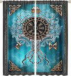 Viking Curtains Viking Totem Curtains Ancient Scandinavian Bedroom Living Room Decoration 2 Panel Groups W55 * L63 Inch
