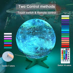 5.9 inch Moon Lamp Kids Night Light Galaxy Lamp Rechargeable Battery Touch & Remote Control 16 Colors LED Moon Light as Birthday Gifts for Boys/Girls/Kids
