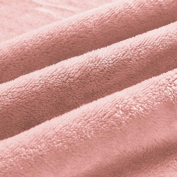 BEDELITE Fleece Blankets Queen Size Pink Throw Blankets for Bed, Luxury Plush Cozy Fuzzy Blanket 90x90 inches, Super Soft Warm Lightweight Throw Blanket All Seasons Suitable
