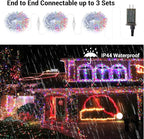 Brizled Color Changing Christmas Lights, 65.67ft 200 LED Dual Color Christmas Tree Lights with Remote, Cool White & Multicolor 11 Function Xmas String Light Indoor Outdoor for Xmas Party Home Wedding
