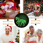 FULLOSUN Night Lights for Kids Horse Illusion 3D Night Light Bedside Lamp 16 Colors Changing with Remote Control Best Birthday Gifts for Child Baby Boy and Girl