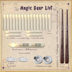 Homemory Hanging 20 Pcs Floating Candles with 2 Wand Remote and String, Flying Flameless LED Taper Candles Warm White Light, Battery Operated Window Candle for Halloween Christmas Party