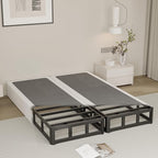 7 Inch Queen Box Spring, Split Design for Easy Setup in Apartments, Heavy Duty Steel Frame, Non-Slip Mattress Base Fabric Cover, Noise Free