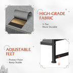 WLIVE Fabric Dresser for Bedroom, 6 Drawer Double Dresser, Storage Tower with Fabric Bins, Chest of Drawers for Closet, Living Room, Hallway, Dark Grey
