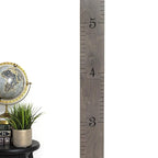 HEADWATERS STUDIO Wooden Growth Chart for Wall - Height Growth Chart for Kids, Kid Height Wall Chart, Height Measurement for Wall, Height Chart for Kids - Love Grows Here, Skinny Grey (63""x5.75"")