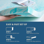 EGO Topper 4 Inch King Memory Foam Mattress Topper, Gel Foam Mattress Topper for Pressure Relief, Ventilated Design Bed Topper in a Box, CertiPUR-US Certified, 76"×80", Medium