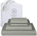 Threadmill Luxury 800 Thread Count California King 100% Cotton Sheets - Moonrock Grey Sateen Weave Bed-Sheets, Better Than Egyptian Cotton, 4 Pc Solid Bed Set, Fits 16" Deep Pocket