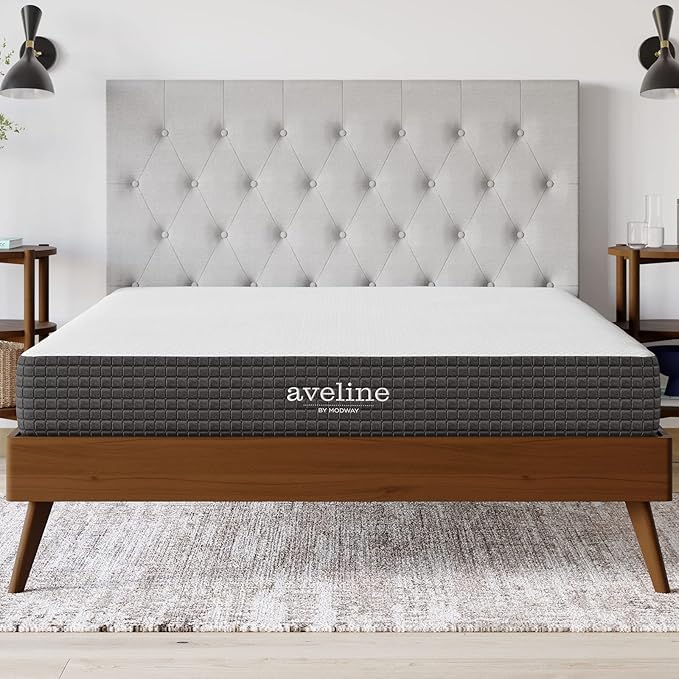 Modway Aveline Gel Infused Memory Mattress with CertiPUR-US Certified Foam, Queen, White
