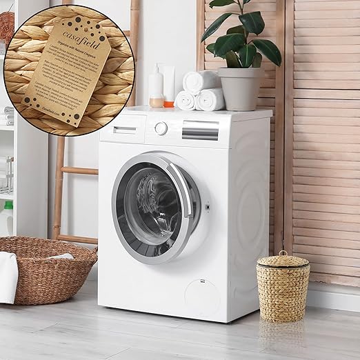 Casafield Water Hyacinth Trash Can with Lid and Liner - Natural, Woven Waste Basket for Bathroom, Bedroom, Laundry Room, Home Office