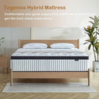 King Mattress, 14 Inch Innerspring Hybrid Mattress in a Box with Gel Memory Foam, Individually Wrapped Encased Coil Pocket Spring Mattresses, Pressure Relief, Medium Firm Support,76"*80"*14"