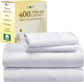 California Design Den Printed Twin XL Sheet Sets - 400 Thread Count Sateen, Natural 100% Cotton Sheets Set, Deep Pockets, Cooling and Durable Bedding Set - Pinstriped