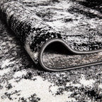 Keen Home Design Area Rugs - 5x8 Non-Shedding, Abstract Rugs for Kitchen, Living Room, Bedroom, Dining Room, Entryway - Size: 5'3" x 7'7", Abstract Black