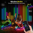 Smart Curtain Lights 400 LED, Color Changing LED Curtains Light 6.6 * 6.6 FT, DIY Fairy String Light Curtain for Bedroom Backdrop Party Indoor Outdoor Christmas Decor (APP +Remote Control)