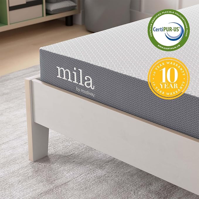 Modway Mila 6” Narrow Twin Mattress - Firm 6 Inch- 10-Year Warranty