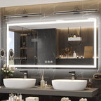 72x36 Inch Led Mirror for Bathroom with Front Light and Backlit, Dimmable Anti Fog Wall Bathroom Mirror with Led Lights, Water Proof, Decor Vanity Mirror