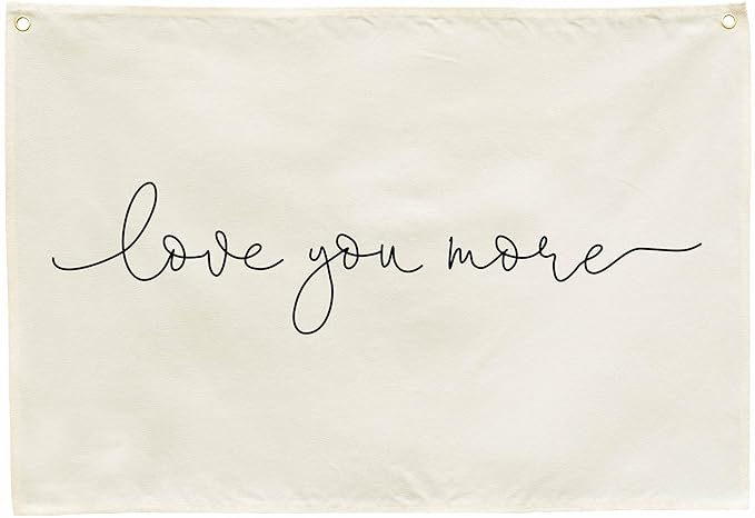 Nursery Banner Wall Decor-Boho Hanging Banner Pennant Poster Flags-for Baby Boy Girl Room Home Playroom Dorm Classroom-Baby Present Shower Birthday Christmas-Love You More-28.5x20 Inches