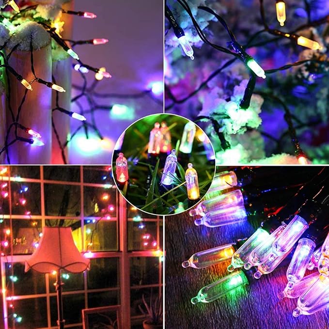 Christmas Lights, Battery Operated String Lights 18ft 50 LED Mini String Lights, Waterproof Lights with Remote Timer 8 Modes, Indoor Outdoor Garden Party Wedding Xmas Tree Decoration,Multicolor