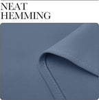 NICETOWN Thermal Insulated Curtains Blackout Draperies, Stone Blue, Set of 2, 29 by 40 inches Long, Window Treatment Solid Grommet Room Darkening Drape Panels for Bedroom