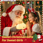 One Fire Bunny Toys for Kids Night Light for Kids, 16 Colors Cute Lamp, Soft Silicone Baby Night Light, 1200mAh Portable Dimmable Touch Lamps, Kawaii Room Decor, Christmas Gifts for College Girls