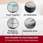 Mellanni Extra Deep King Sheets - 4 PC Iconic Collection Bedding - Hotel Luxury, Ultra Soft, Cooling Bed Sheets - Wrinkle, Fade, Stain Resistant (King, Paisley Gray)