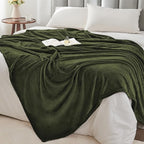 BEDELITE Fleece Blanket Olive Green Throw Blankets for Couch & Bed, Luxury Plush Cozy Fuzzy Blanket 50x60 inches, Super Soft Warm Lightweight Throw Blanket for Travel Camping