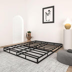 Qingzhou 5 Inch Box Spring Full Size Bed, Heavy Duty 3000 LBS Metal Bed Base with Easy Clean Fabric Cover Easy Assembly Mattress Foundation
