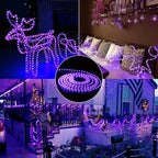 Brizled Purple Rope Lights, 18ft 216 LED Purple Halloween Lights, 120V Plugin Rope Light Connectable, Indoor Outdoor Halloween Light, Waterproof Holiday Lighting for Patio Xmas Deck Pool Camping Decor