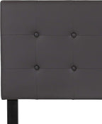 Flash Furniture Lennox Tufted Upholstered Full Size Headboard in Gray Vinyl