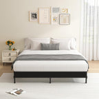 MAF 5 Inch Box Spring for Queen Bed Low Profile Queen Box Spring, Queen Size Bed Base 3500 lbs Black Heavy Duty Metal Mattress Foundation with BoxSpring Cover, No Squeaky, Easy Assembly