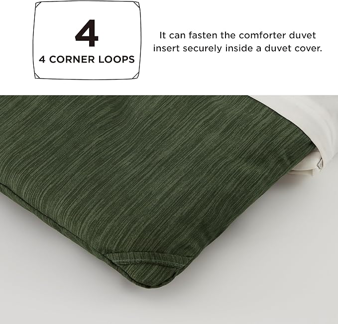 Bedsure King Size Comforter Set - Dark Green Soft Bedding for All Seasons, Cationic Dyed Bed Set, 3 Pieces, 1 King Size Comforter (104"x90") and 2 Pillow Shams (20"x36"+2")