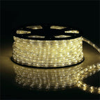 100Ft Warm White LED Rope Lights, 110v Waterproof Indoor/Outdoor String Lights, Cuttable, 1080 LEDs Rope Lights for Outside, Garden, Patio, Deck, Halloween and Christmas Decorations