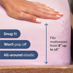 Twin XL 4 Piece Sheet Set - Comfy Breathable & Cooling - Ultra Soft Hotel Luxury Bedding Set w/ 8-16 Inch Deep Pockets - 1 Flat & 1 Fitted Sheet & 2 Pillowcases - Wrinkle Free & Easy Care - Light Pink