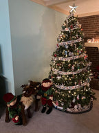 RPGT Christmas Tree Light 200 LEDs 73ft Green Cable Wire Fairy String Twinkle Lights Plug in 12 Modes for Xmas Party, Indoor, Outdoor, Garden, Wedding, Home Decoration (Warm White)