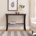 Leick Home Boa Console Table, Solid Wood, Bottom Display Shelf, Narrow Depth, Easy-Assembly, For Living Room/Hallway, Chocolate Cherry, 38.0 in. W x 14.0 in. D x 30.0 in. H, 10332