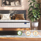 Vesgantti Twin XL Mattress, 12 Inch Hybrid XL Twin Mattress in a Box, Extra Long Pillow Top Twin Mattresses, Gel Memory Foam and Pocket Coils Innerspring Mattresses, Medium Firm Plush Feel