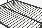 DHP Dusty Metal Bunk Bed with Secured Ladders, Twin/Full, Black
